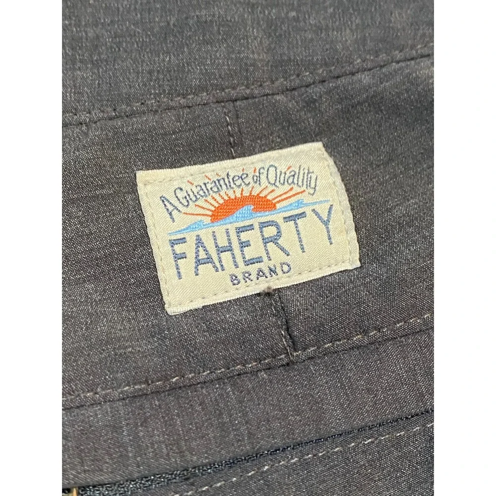Faherty All Day Shorts Mens 36 Charcoal‎ Gray Hybrid Stretch Swim MSC0012